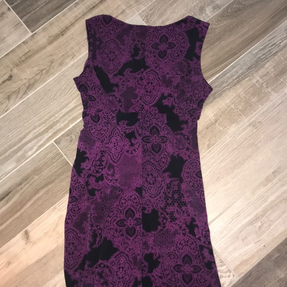 Jones New York purple/ black sleeveless maxi sz 6 - Picture 4 of 4